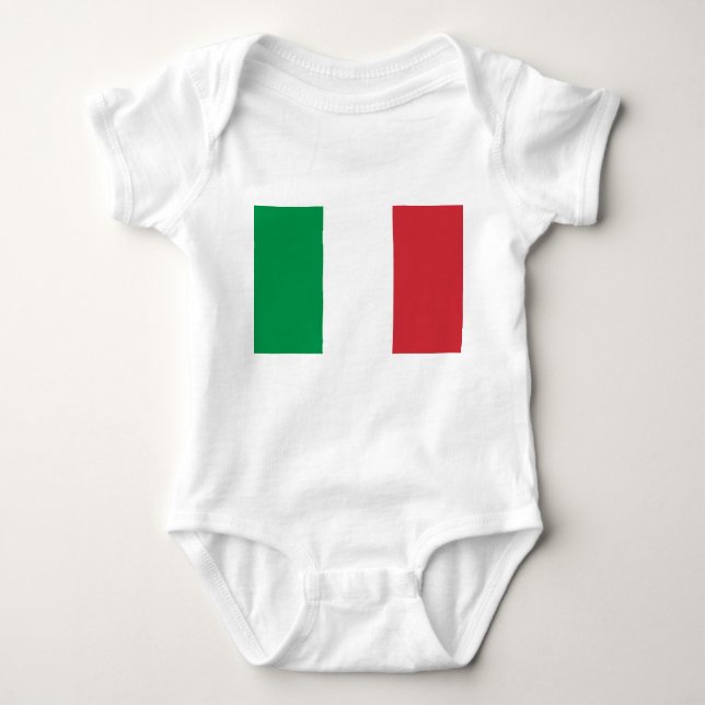 Patriotic baby bodysuit with flag Italy (Front)