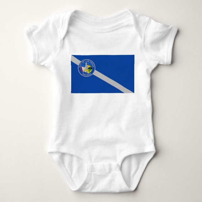Patriotic baby bodysuit with flag of Las Vegas (Front)