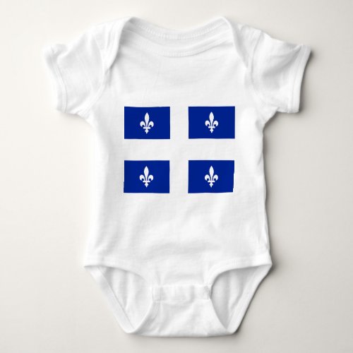 Patriotic baby bodysuit with flag of Quebec