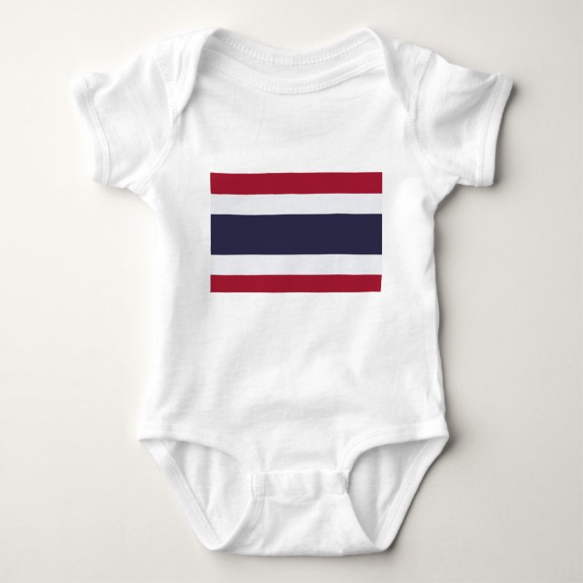 Patriotic baby bodysuit with flag of Thailand (Front)