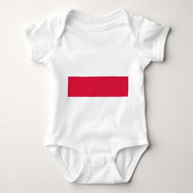 Patriotic baby bodysuit with flag Poland (Front)