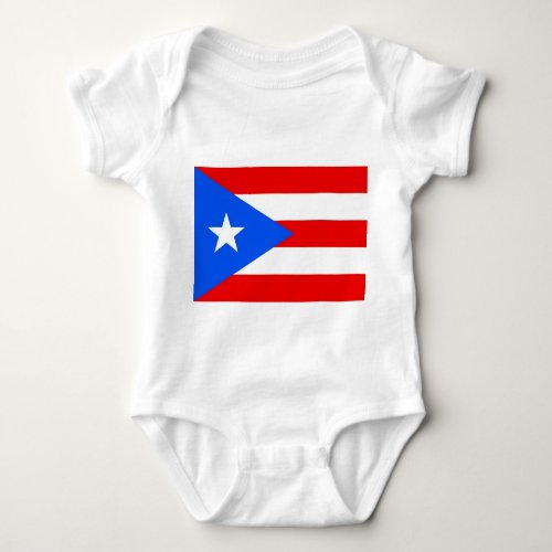 Patriotic baby bodysuit with flag Puerto Rico