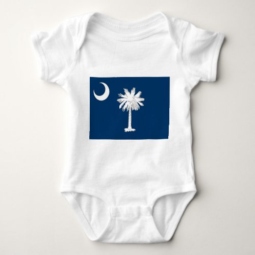 Patriotic baby bodysuit with flag South Carolina