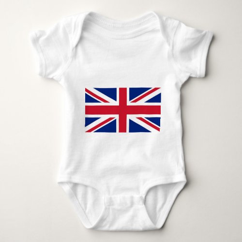 Patriotic baby bodysuit with flag United Kingdom