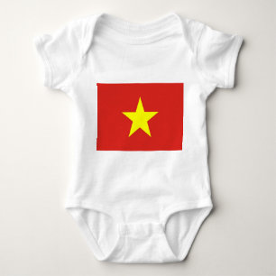 Patriotic baby bodysuit with flag Vietnam