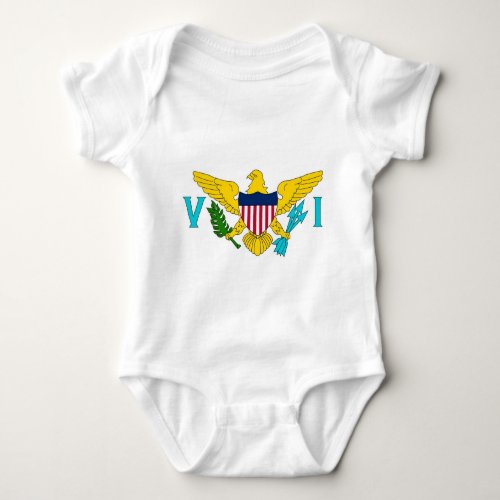 Patriotic baby bodysuit with flag Virgin Islands