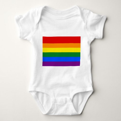 Patriotic baby bodysuit with Pride flag LGBT