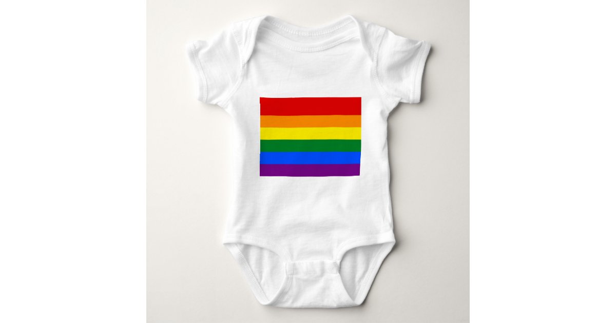 Patriotic baby bodysuit with Pride flag LGBT | Zazzle