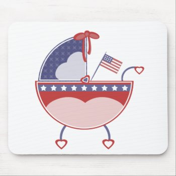 Patriotic Baby Carriage Mouse Pad by xgdesignsnyc at Zazzle