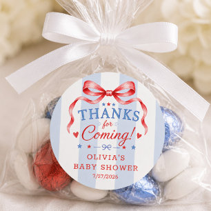 Patriotic Baby Shower Favor Sticker
