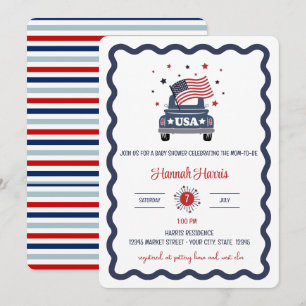Patriotic Baby Shower Invitation