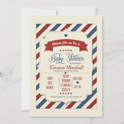 Patriotic Baby Shower Invitation