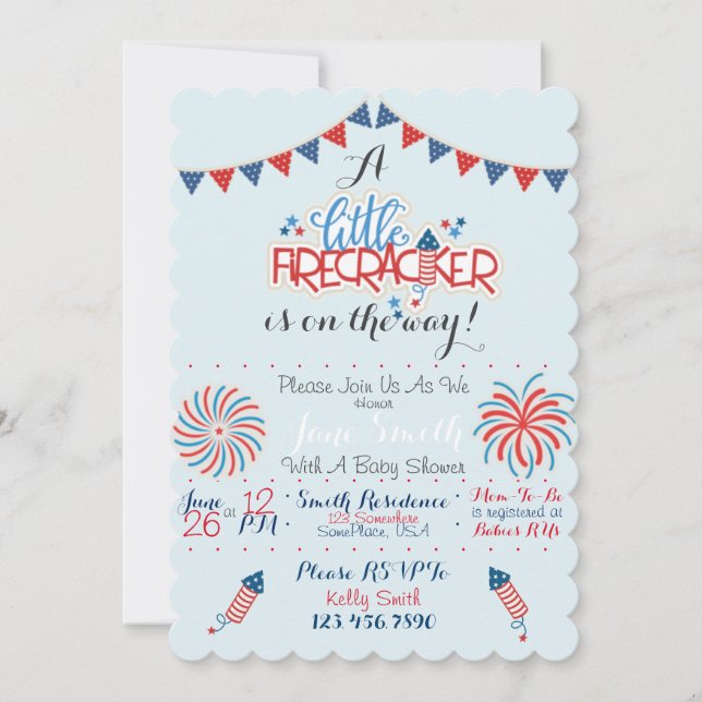 Patriotic Baby Shower Invitation (Front)