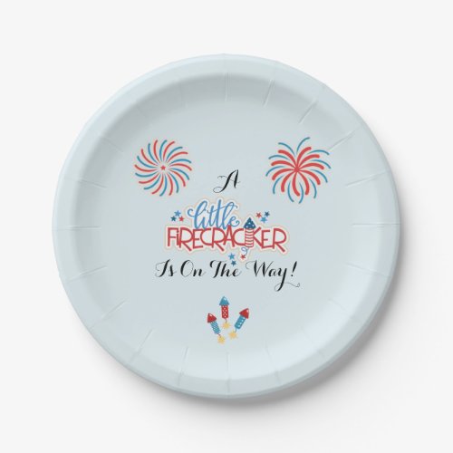 Patriotic Baby Shower Plates