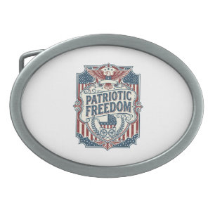 Patriotic Baby Shower Vector Graphic Tee Belt Buckle