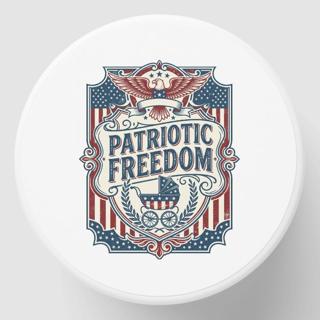Patriotic Baby Shower Vector Graphic Tee Mini Candle Favors (Front)