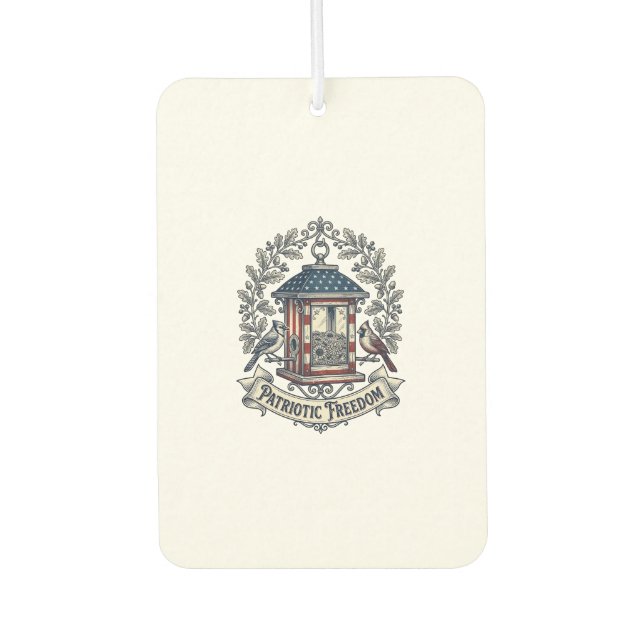 Patriotic Backyard Bird Feeder Vector Graphic Tee_ Air Freshener (Front)