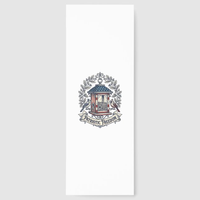 Patriotic Backyard Bird Feeder Vector Graphic Tee_ Bookmarks (Front)