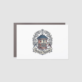 Patriotic Backyard Bird Feeder Vector Graphic Tee_ Car Magnet