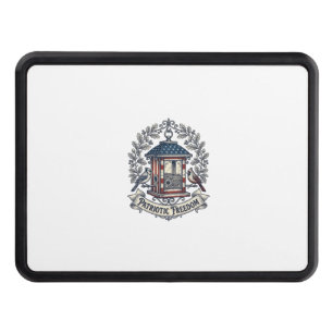 Patriotic Backyard Bird Feeder Vector Graphic Tee_ Hitch Cover