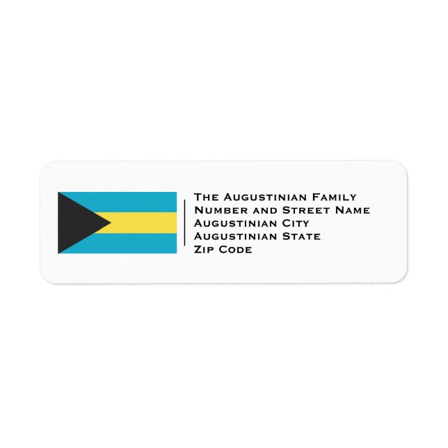 Patriotic | BAHAMAS Flag Label (Front)