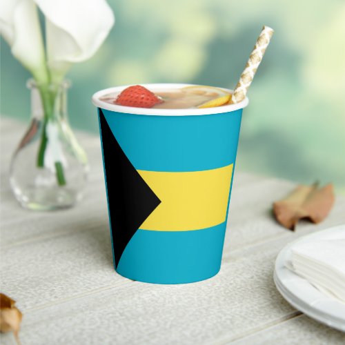 Patriotic Bahamian Flag Paper Cups