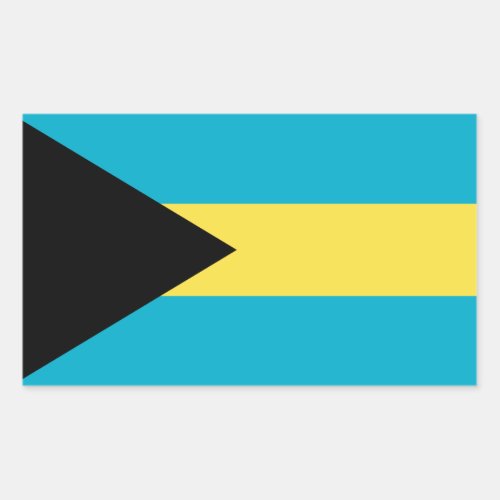 Patriotic Bahamian Flag Rectangular Sticker