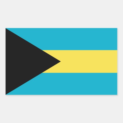 Patriotic Bahamian Flag Rectangular Sticker
