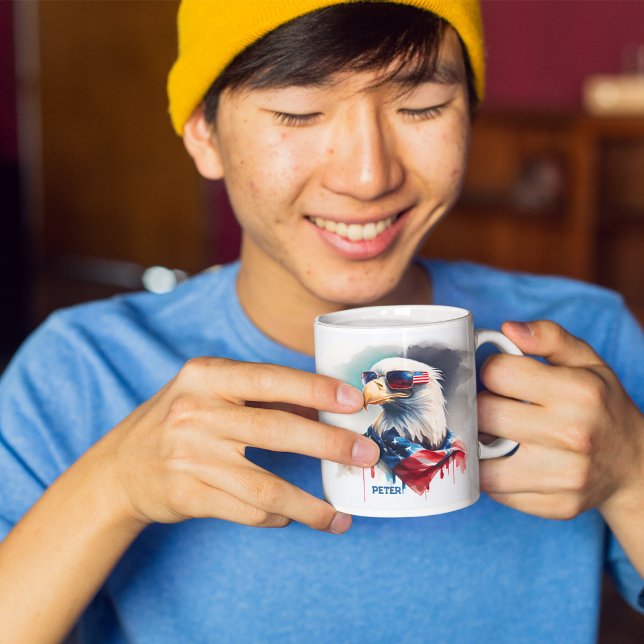 Patriotic Bald Eagle 4th Of July Coffee Mug (Creator Uploaded)