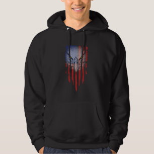 Patriotic Bald Eagle 4th Of July Men USA American Hoodie