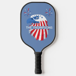 Patriotic Bald Eagle America 250th 4th of July Pickleball Paddle