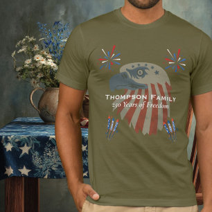  Patriotic Bald Eagle America 250th 4th of July T-Shirt