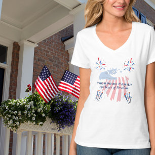  Patriotic Bald Eagle America 250th 4th of July T-Shirt
