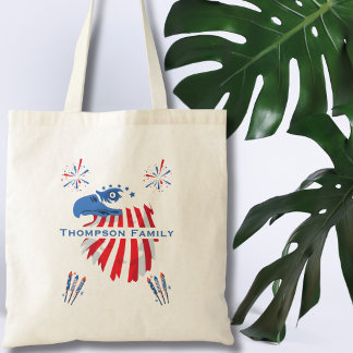 Patriotic Bald Eagle America 250th 4th of July Tote Bag