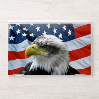 Patriotic Bald Eagle And The American Flag HP Laptop Skin