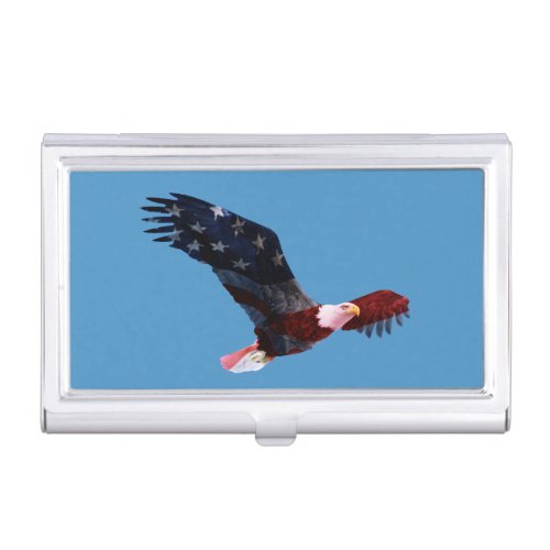 Patriotic Bald Eagle Business Card Holder