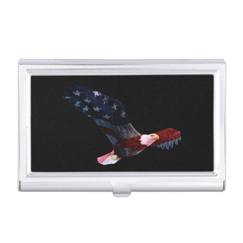 Patriotic Bald Eagle Business Card Holder