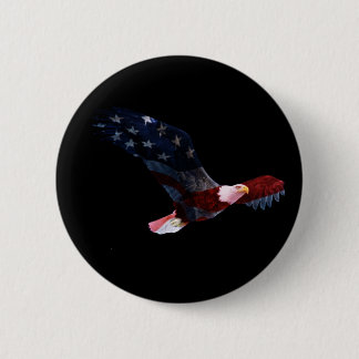 Patriotic Bald Eagle Button