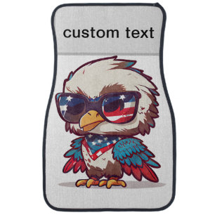 Patriotic Bald Eagle Car Floor Mat