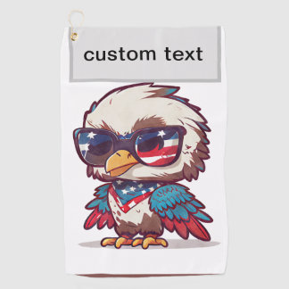 Patriotic Bald Eagle Car Floor Mat Golf Towel