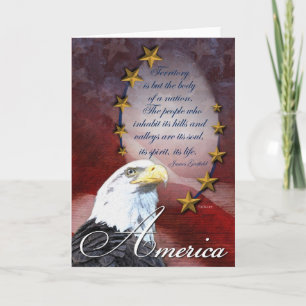 Patriotic Bald Eagle Card