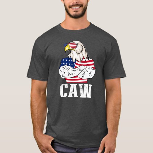Patriotic Bald Eagle Caw 4th of July American T_Shirt