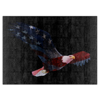Patriotic Bald Eagle Flag Cutting Board