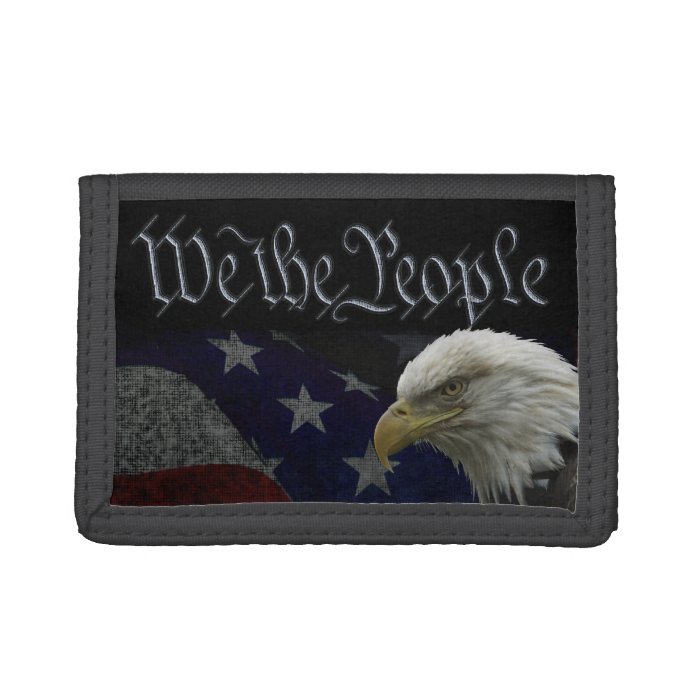 Patriotic Bald Eagle & Flag Wallet