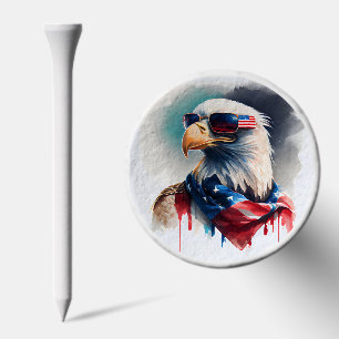 Patriotic Bald Eagle Golf Tees