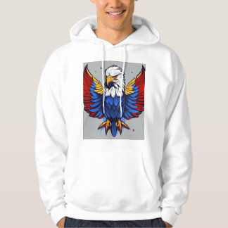 "Patriotic Bald Eagle hoodie - Soar with Freedom