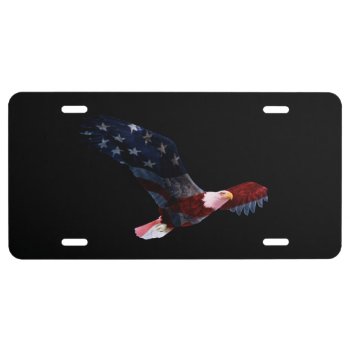 Patriotic Bald Eagle License Plate by tjustleft at Zazzle