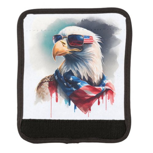 Patriotic Bald Eagle Luggage Handle Wrap