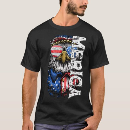 Patriotic Bald Eagle Merica _ 4th Of July Merica E T_Shirt