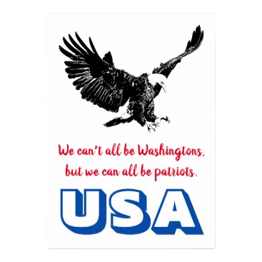 Patriotic Bald Eagle Motivational USA Pop Art Poster Patriotic Bald Eagle Motivational USA Pop Art Poster